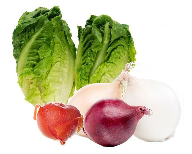 Ensalda árabe de cogollo tomate y cebolla